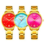 3 Stylish Japan Mov't Gold Watches for Women