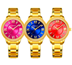 3 Luxurious Japan Mov't Gold Watches for Women